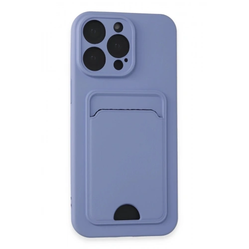 Durukar®  iPhone 14 Pro Max Kılıf Kelvin Kartvizitli Silikon - Lila