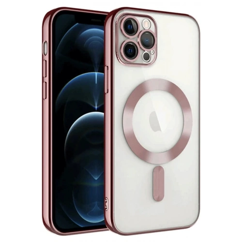 Durukar®  iPhone 14 Pro Max Kılıf Kross Magneticsafe Kapak - Rose