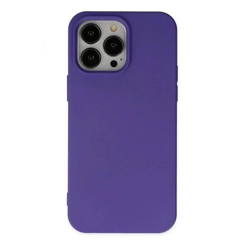 Durukar®  iPhone 14 Pro Max Kılıf Nano içi Kadife Silikon - Mor