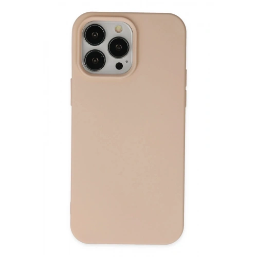 Durukar®  iPhone 14 Pro Max Kılıf Nano içi Kadife Silikon - Pudra