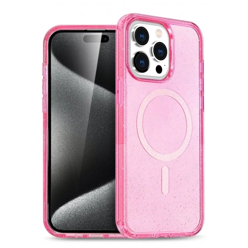 Durukar®  iPhone 14 Pro Max Kılıf Star Magsafe Kapak - Pembe