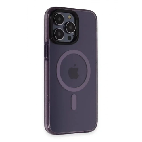 Durukar®   iPhone 14 Pro Max Kılıf Tigra Magsafe Kapak - Derin Mor