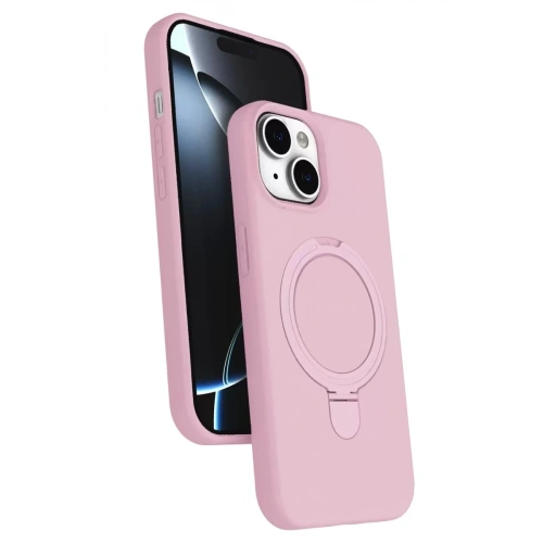 Durukar®   iPhone 14 Regal Magsafe Standlı Kapak - Açık Pembe