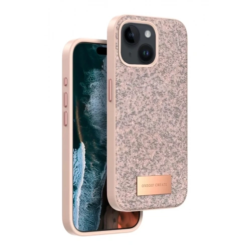 Durukar®   iPhone 15 Bright Simli Kapak - Pembe