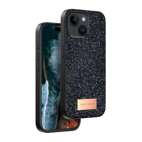 Durukar®   iPhone 15 Bright Simli Kapak - Siyah