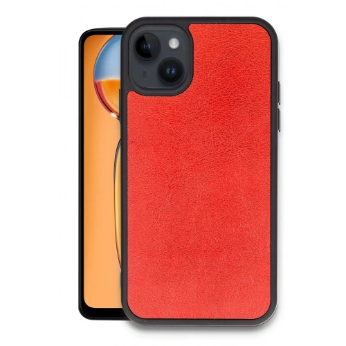 Durukar®  iPhone 15 Kılıf Aras Deri Kapak - Kırmızı