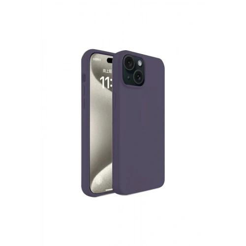 Durukar®  iPhone 15 Kılıf First Silikon - Mürdüm