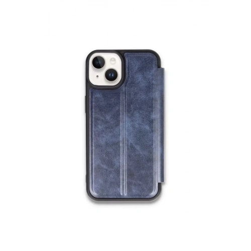 Durukar®   iPhone 15 Kılıf Flip Cover - Lacivert