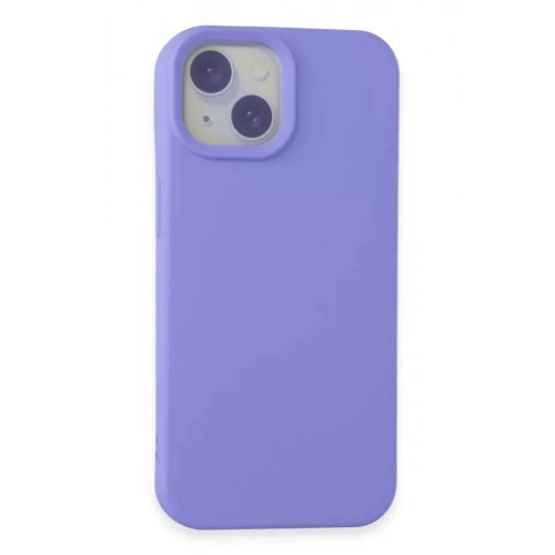 Durukar®   iPhone 15 Kılıf Nano içi Kadife Silikon - Lila