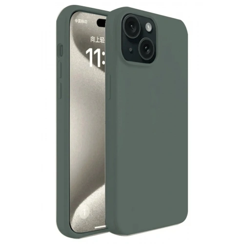 Durukar®  iPhone 15 Plus Kılıf First Silikon - Koyu Yeşil