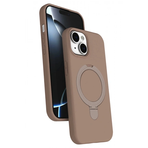 Durukar®   iPhone 15 Plus Regal Magsafe Standlı Kapak - Çöl Titanyum