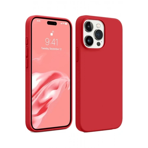 Durukar®  iPhone 15 Pro Kılıf First Silikon - Kırmızı