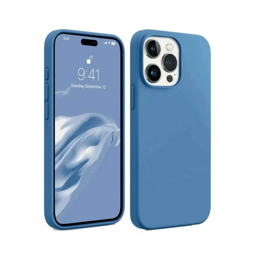Durukar®  iPhone 15 Pro Kılıf First Silikon - Mavi