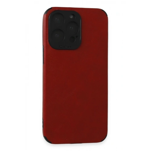 Durukar®  iPhone 15 Pro Kılıf Loop Deri Silikon - Kırmızı