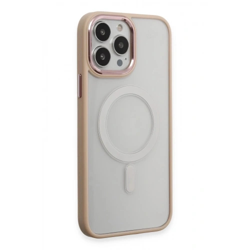 Durukar®  iPhone 15 Pro Kılıf Room Magneticsafe Silikon - Pudra