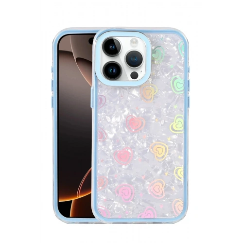 Durukar®   iPhone 15 Pro Lumi Desenli Kapak - Mavi