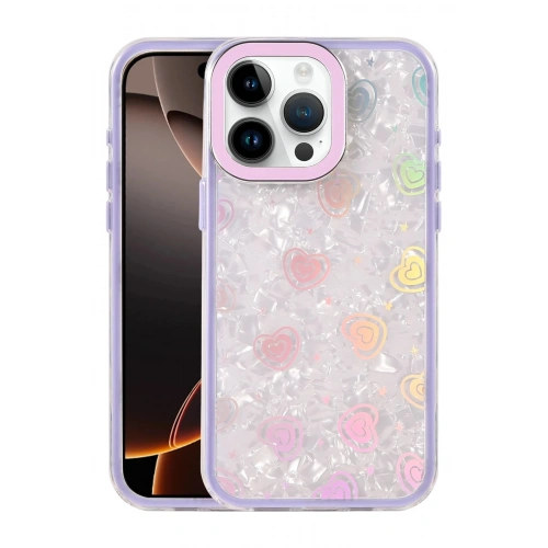 Durukar®   iPhone 15 Pro Lumi Desenli Kapak - Mor