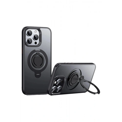 Durukar®  iPhone 15 Pro Max Avatar 360 Dönen Magsafe Kapak - Siyah