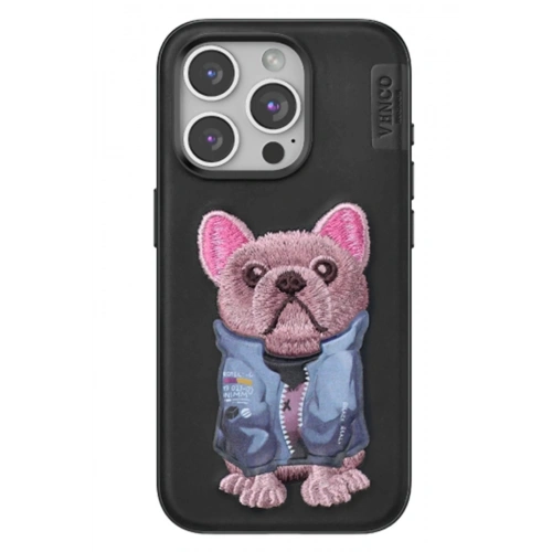 Durukar®  iPhone 15 Pro Max Cute Desenli Kapak - Siyah