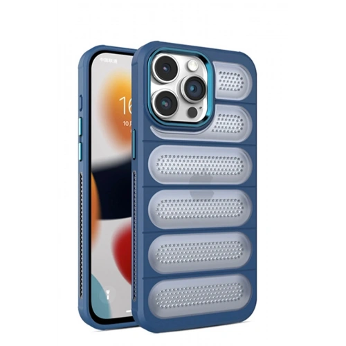Durukar®  iPhone 15 Pro Max Kılıf Airmax Silikon Kapak - Lacivert