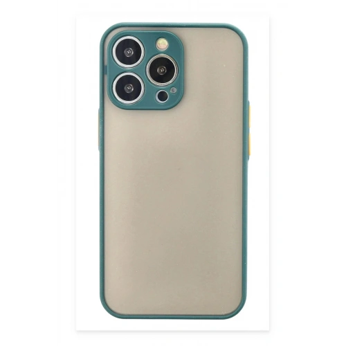 Durukar®  iPhone 15 Pro Max Kılıf Montreal Silikon Kapak - Yeşil