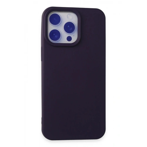 Durukar®  iPhone 15 Pro Max Kılıf Nano içi Kadife Silikon - Mor