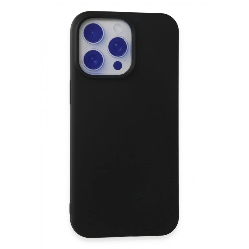 Durukar®  iPhone 15 Pro Max Kılıf Nano içi Kadife Silikon - Siyah