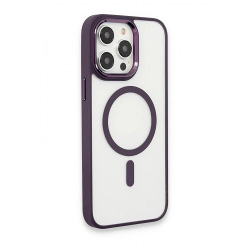 Durukar®  iPhone 15 Pro Max Kılıf Room Magneticsafe Silikon - Derin Mor