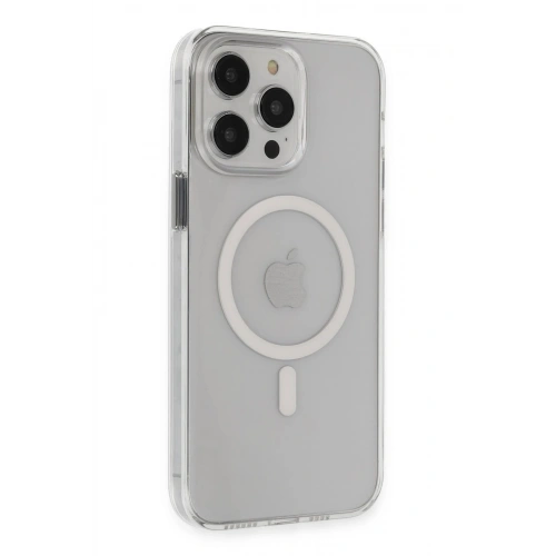 Durukar®  iPhone 15 Pro Max Kılıf Tron Şeffaf Magsafe Kapak - Şeffaf
