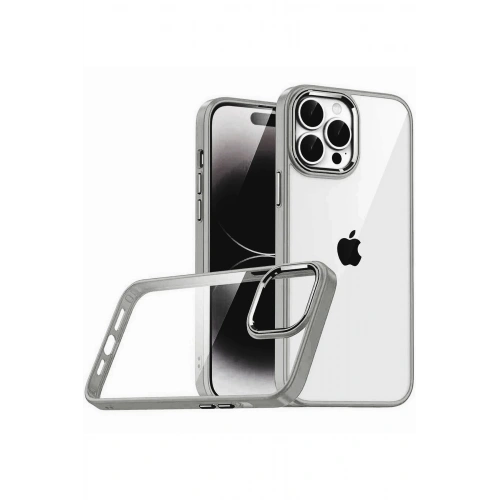 Durukar®   iPhone 15 Pro Max  Lensli Silikon - Titan Gri