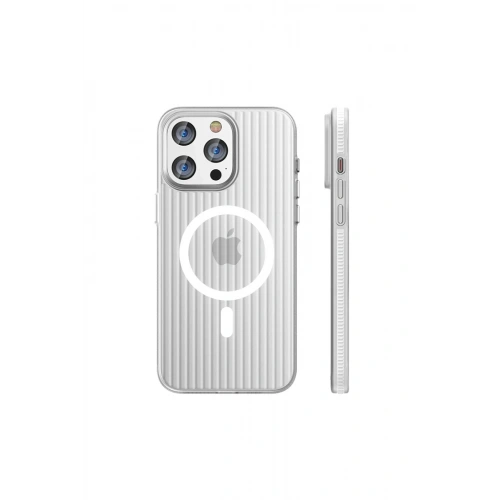 Durukar®  iPhone 15 Pro Max Line Magsafe Kapak - Beyaz