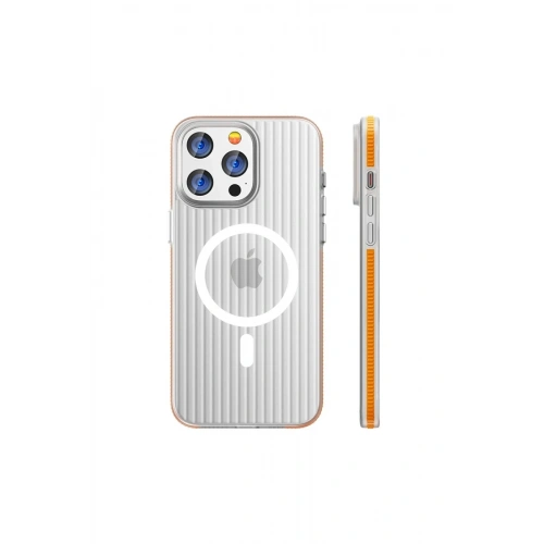 Durukar®  iPhone 15 Pro Max Line Magsafe Kapak - Turuncu