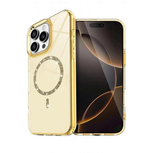 Durukar®   iPhone 15 Pro Max Live Diamond Magsafe Kapak - Sarı