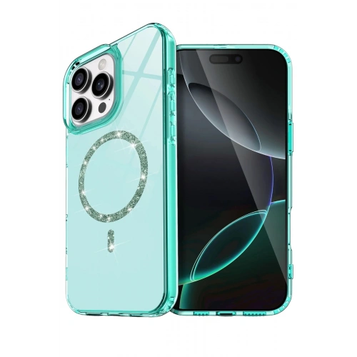 Durukar®   iPhone 15 Pro Max Live Diamond Magsafe Kapak - Yeşil