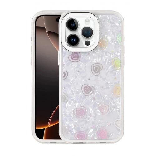 Durukar®   iPhone 15 Pro Max Lumi Desenli Kapak - Beyaz