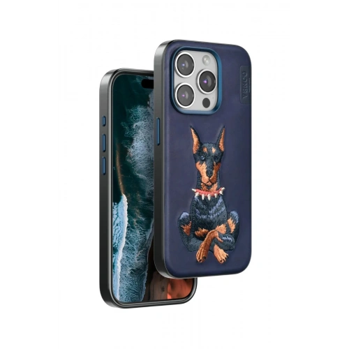 Durukar®  iPhone 15 Pro Max Perma Desenli Kapak - Lacivert