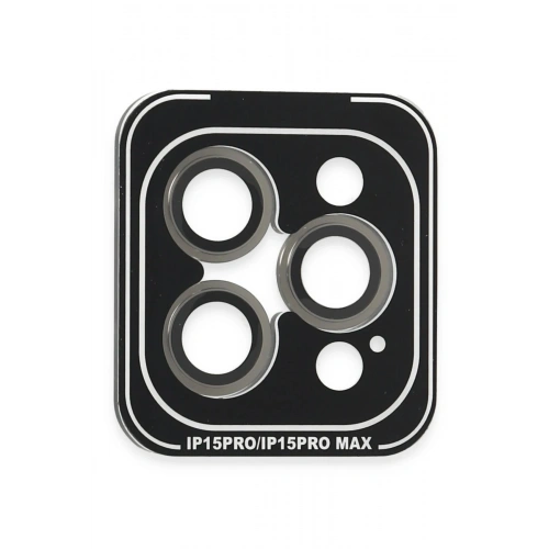 Durukar®  iPhone 15 Pro Max PVD Metal Kamera Lens - Gri