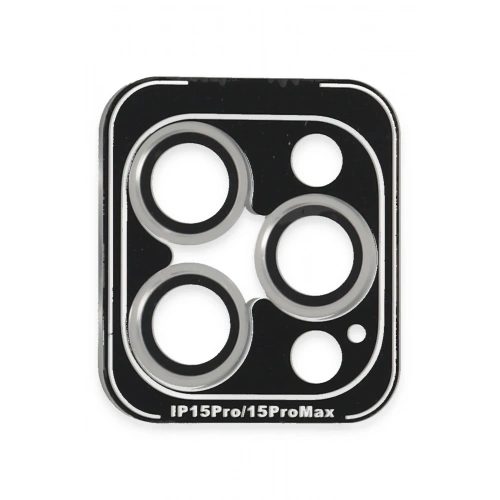 Durukar®  iPhone 15 Pro Max PVD Metal Kamera Lens - Gümüş