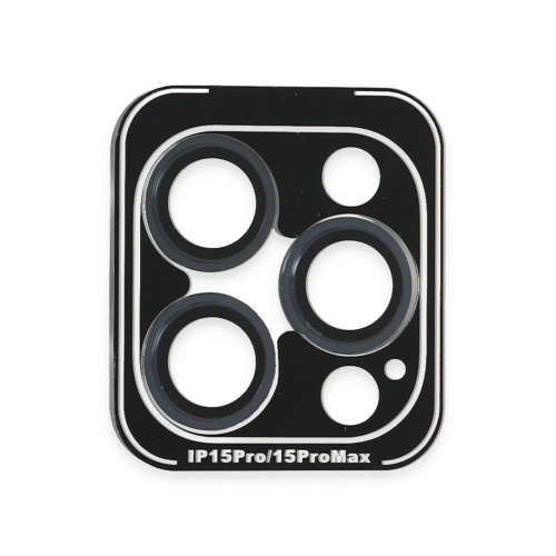 Durukar®  iPhone 15 Pro Max PVD Metal Kamera Lens - Lacivert