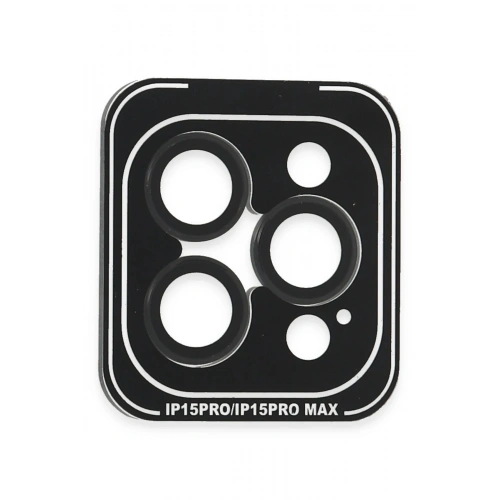 Durukar®  iPhone 15 Pro Max PVD Metal Kamera Lens - Siyah