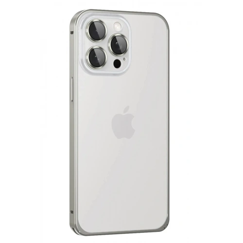 Durukar®  iPhone 15 Pro Metal Bumper Mat Kapak - Gri