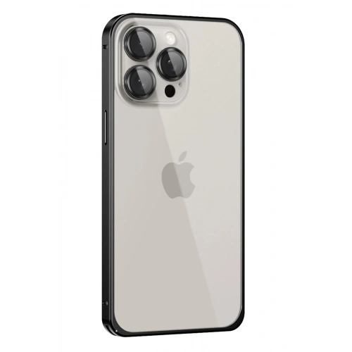 Durukar®  iPhone 15 Pro Metal Bumper Mat Kapak - Siyah