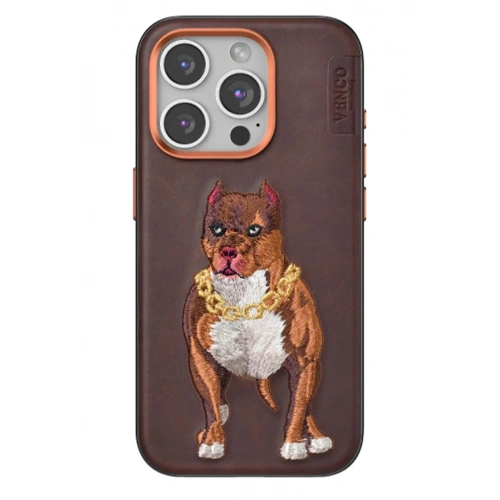 Durukar®  iPhone 15 Pro Perma Desenli Kapak - Kahverengi