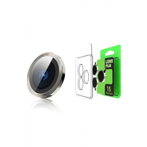Durukar®  iPhone 15 Pro Raze Metal Kamera Lens - Gümüş
