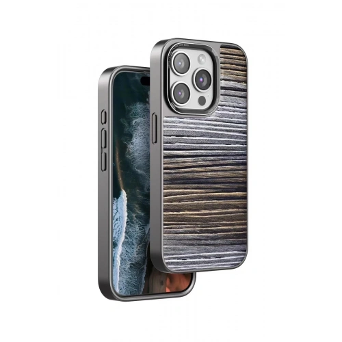 Durukar®  iPhone 15 Pro Wave Kapak - Sarı