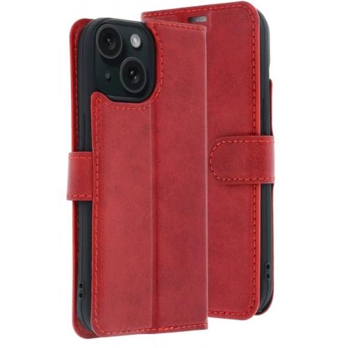 Durukar®   iPhone 15 Trend S Plus Kapaklı Kılıf - Kırmızı