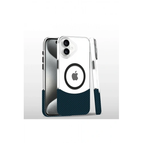 Durukar®  iPhone 16 Carbon Puzzle Magsafe Kapak - Yeşil