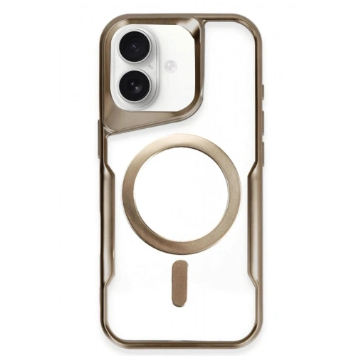 Durukar®  iPhone 16 Kılıf Boyi Magsafe Silikon Kapak - Kahverengi