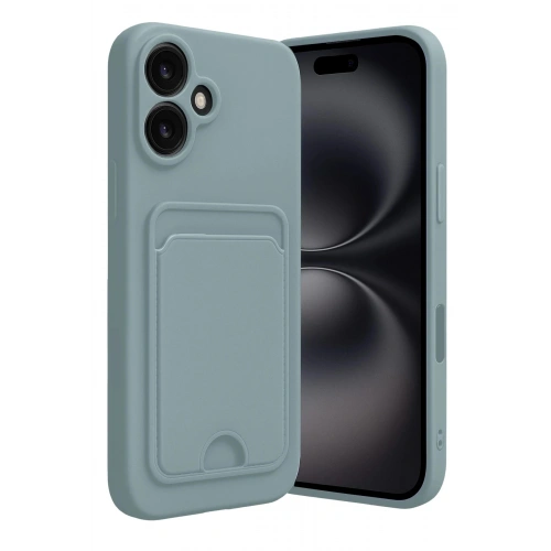 Durukar®  iPhone 16 Kılıf Kelvin Kartvizitli Silikon - Açık Yeşil