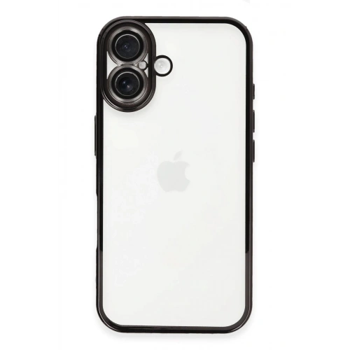 Durukar®  iPhone 16 Kılıf  Lensli Silikon - Siyah